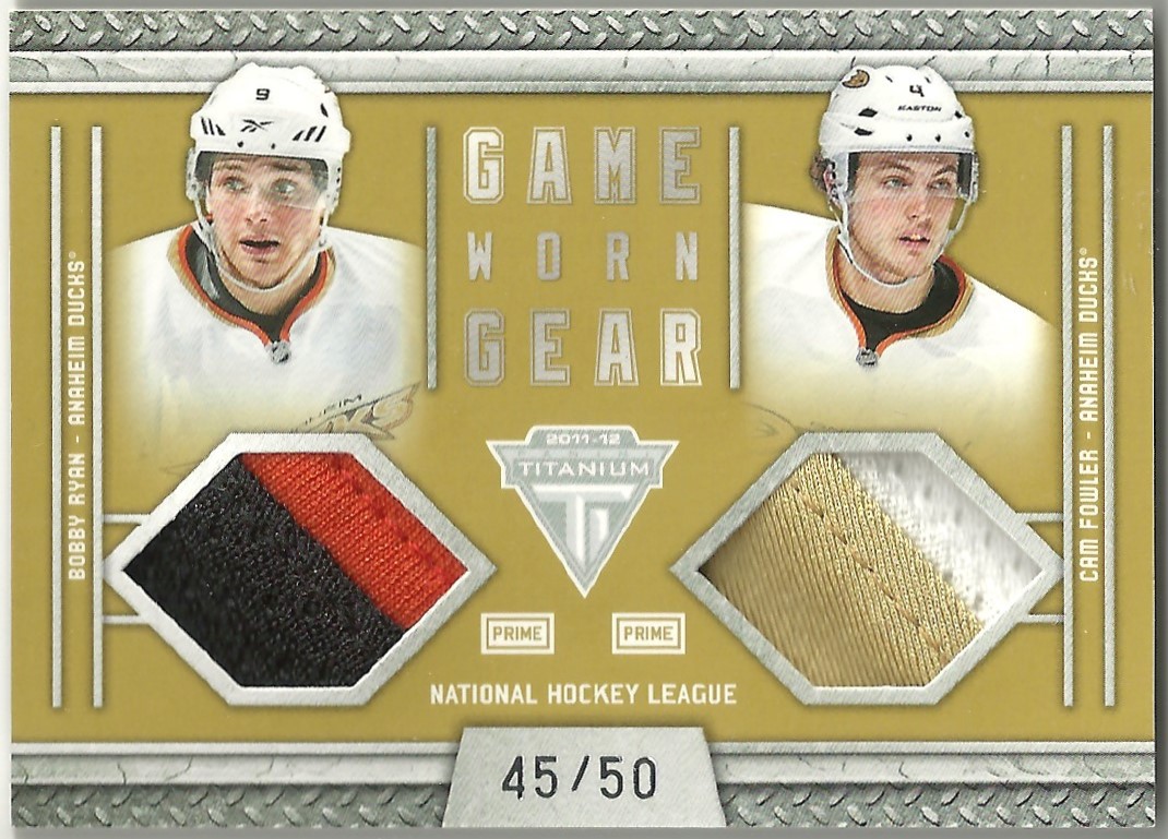 (image for) 2011-12 Titanium Game Worn Gear Dual Prime #1 Bobby Ryan